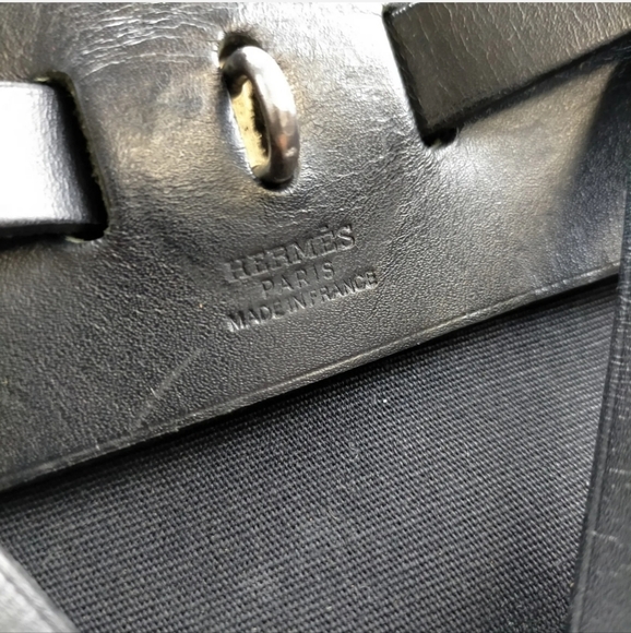 Hermès Toile Vache Calfskin Canvas Backpack Black - Picture 7 of 10